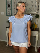 Load image into Gallery viewer, Coastal Brunch Striped Top
