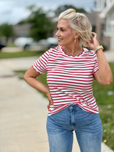 Load image into Gallery viewer, Basic Girl Striped Tee (Red)
