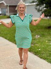 Load image into Gallery viewer, Green Light Stripe Dress
